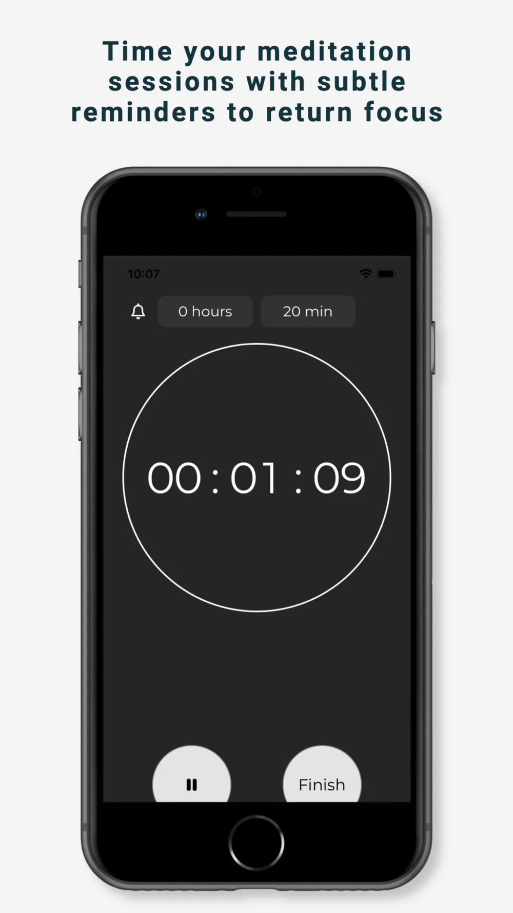 YogaJhana meditation timer counting a session